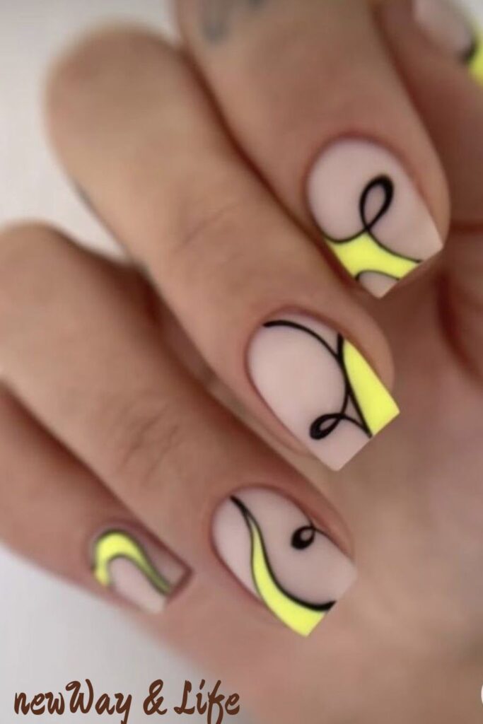 Cute Two Color Nail Designs