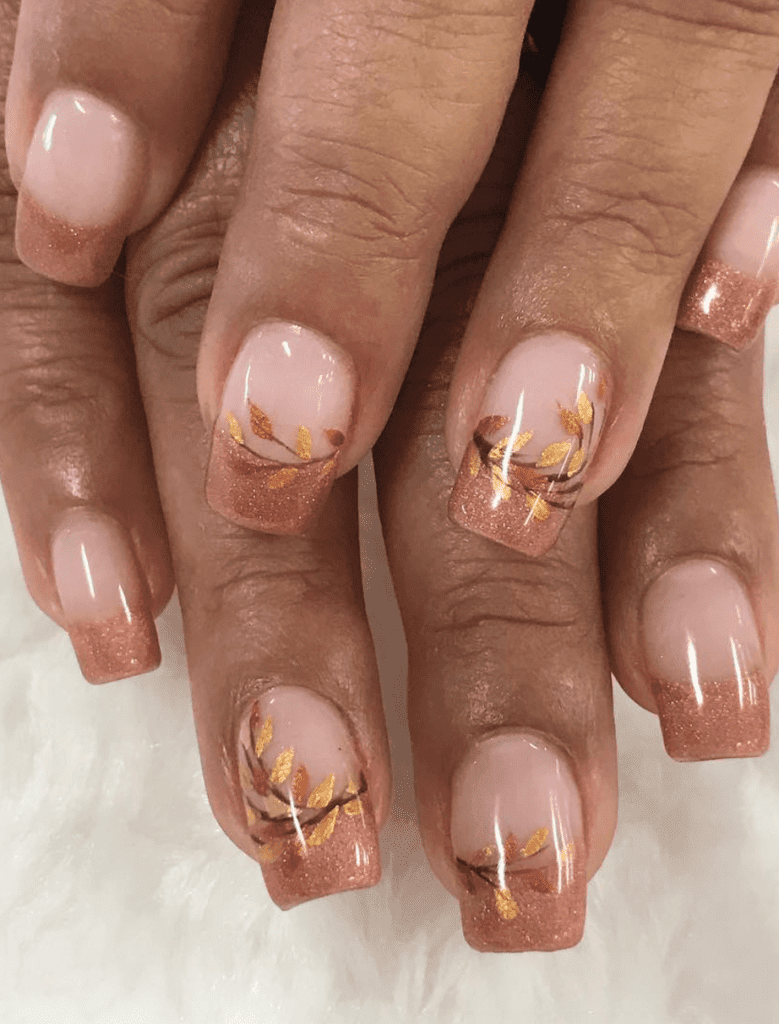 Fall French Tip Nail Designs