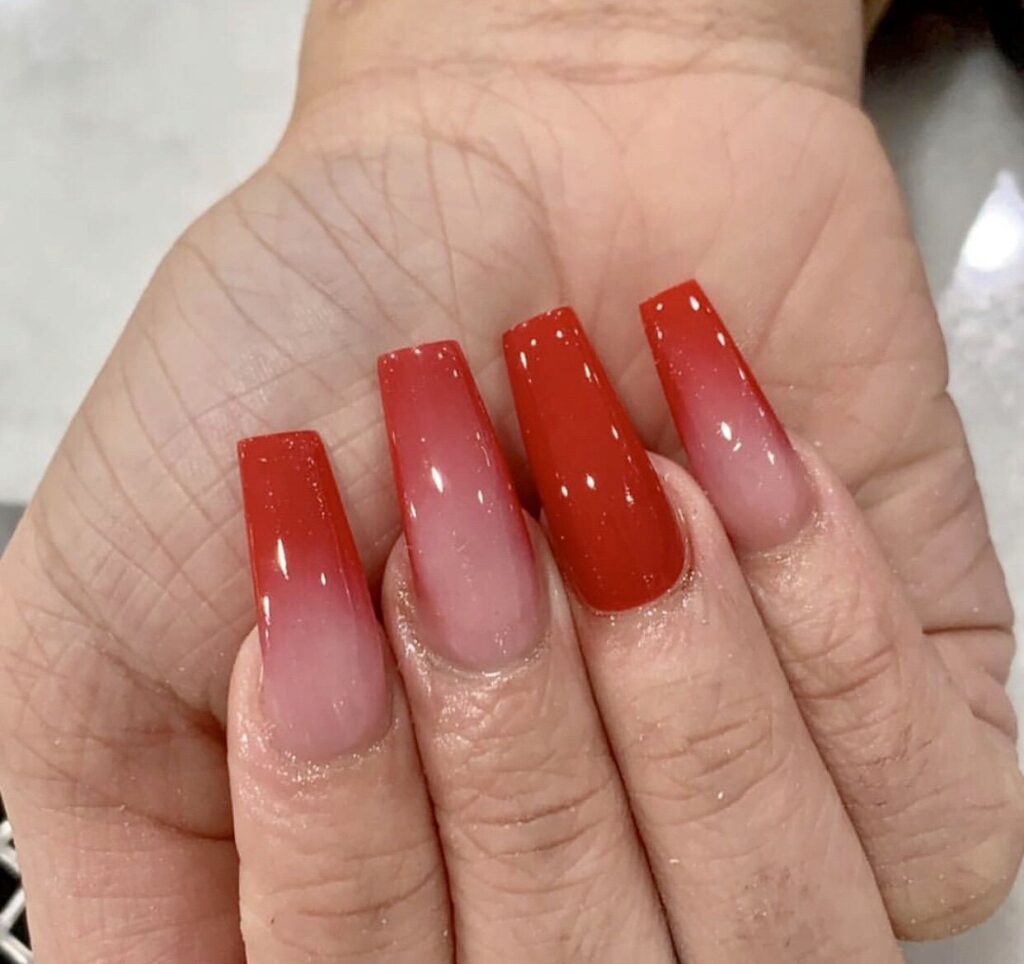 Red Beverly Hills Nail Design