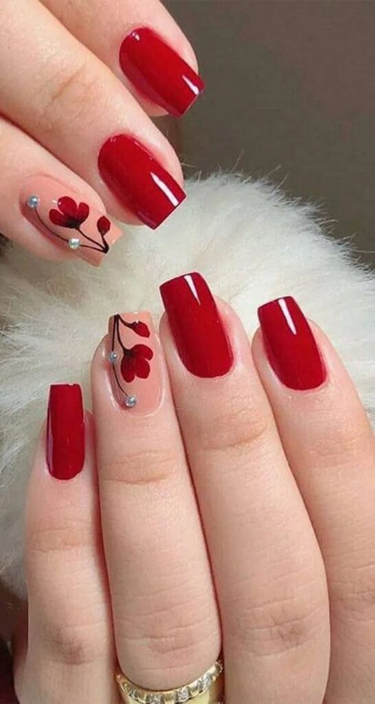 Classy Red Nail Designs