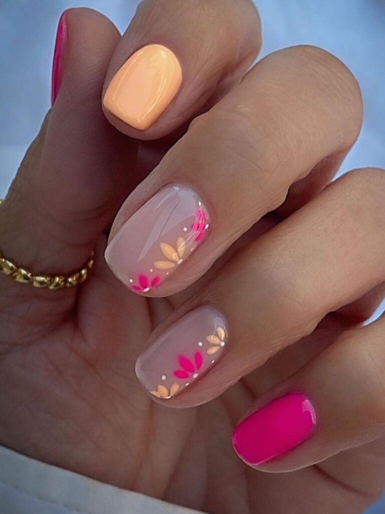 Cute Hot Pink Nail Designs