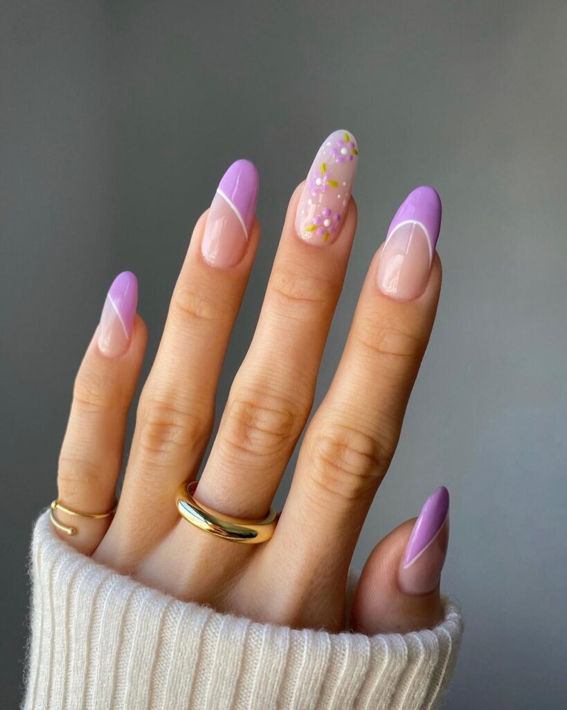 Simple and Elegant Mother's Day Nail Art