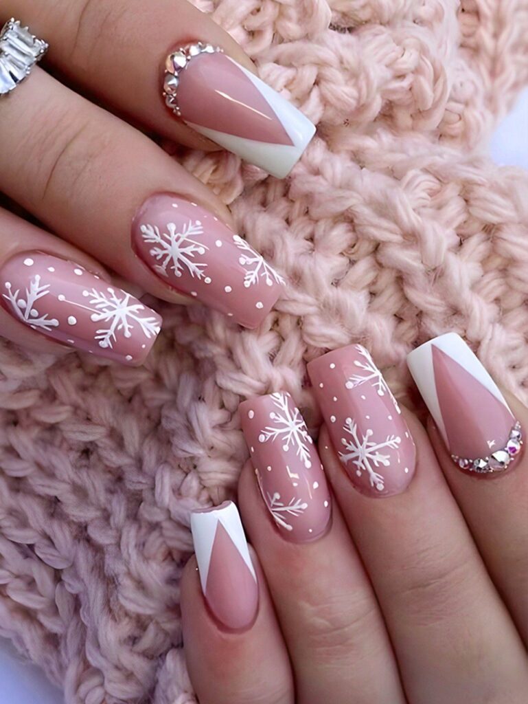 Christmas Nails Pink