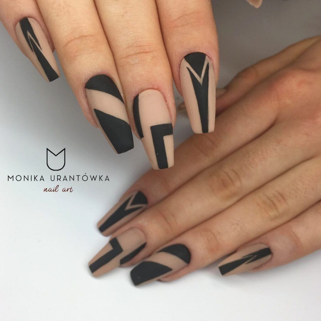 Matte Diagonal Nails