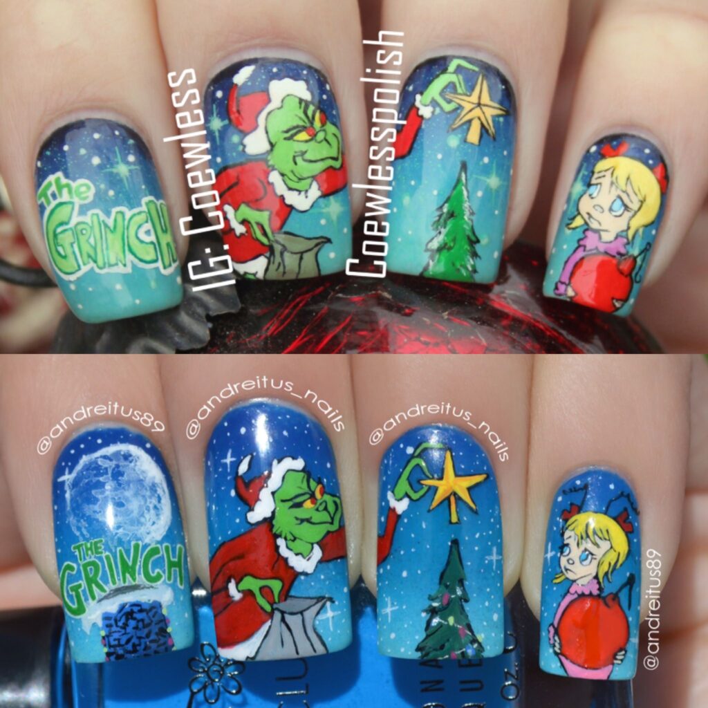 Cindy Lou Who Inspired Nails