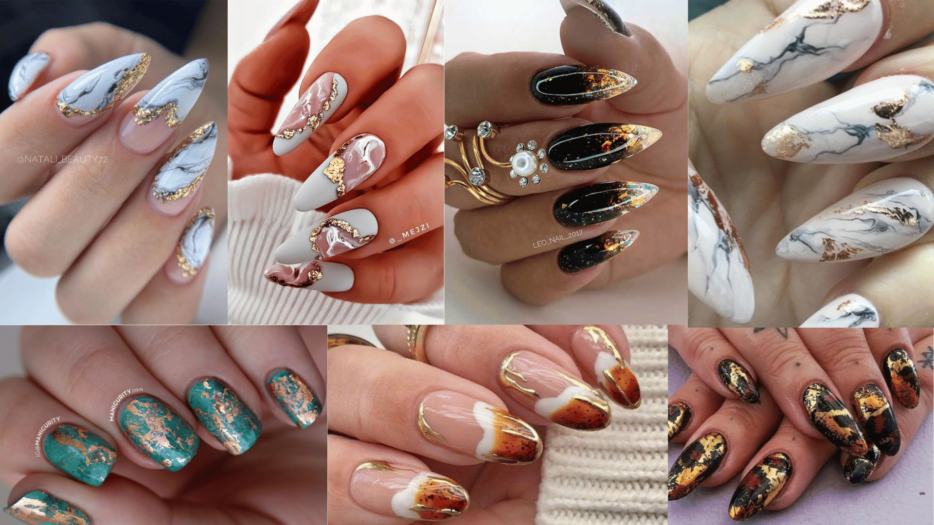 135+ Gold Flakes Nail Designs That You Need to Try Now!