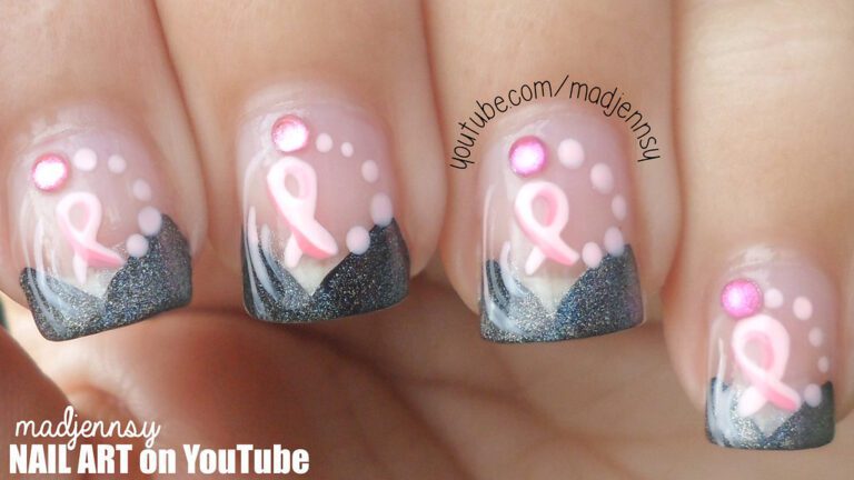 +128 Breast Cancer Nail Designs That Inspire Strength