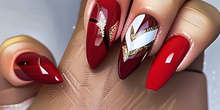 +127 Red Coffin💅 Nail Designs: Bold Elegance that Speaks Volumes❤️✨