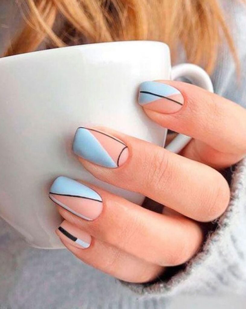 Geometric Chic Nail Design