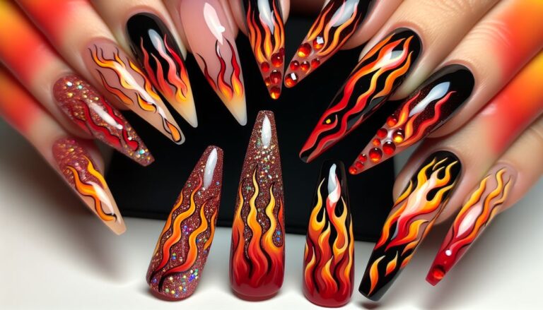 🔥+80 Fire🔥 Nail Designs: Bold and Fiery Nail Art to Ignite Your Style💅✨