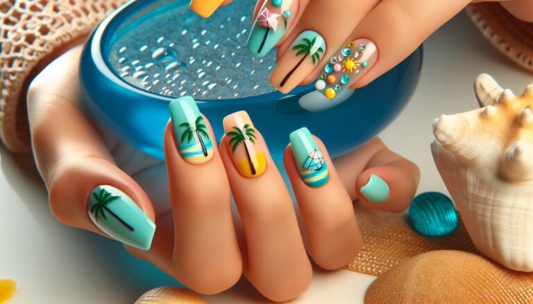 🌴+89 Palm Tree🌴 Nail Designs: Tropical Vibes for Stylish Summer Nails🌺💅