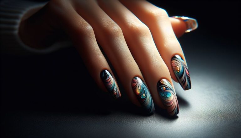 +85 Water Marble💦 Nail Design: Dive into Mesmerizing Swirls of Colorful Elegance🌈💅